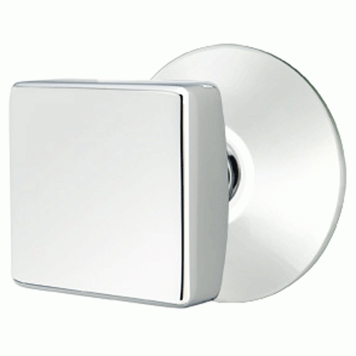 EMTEK Solid Brass Square Knob With Modern Rosette (Several Finish Options)