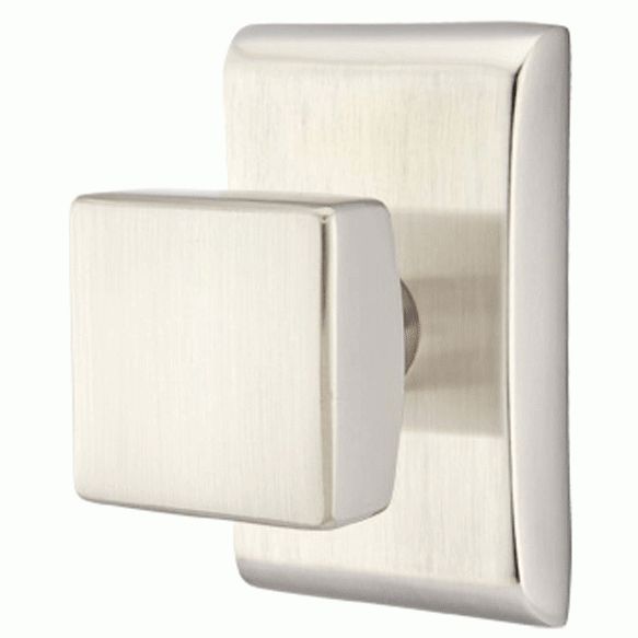 EMTEK Emtek Solid Brass Square Knob With Neos Rosette