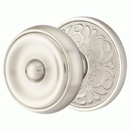 EMTEK Emtek Solid Brass Waverly Door Knob Set With Lancaster Rosette