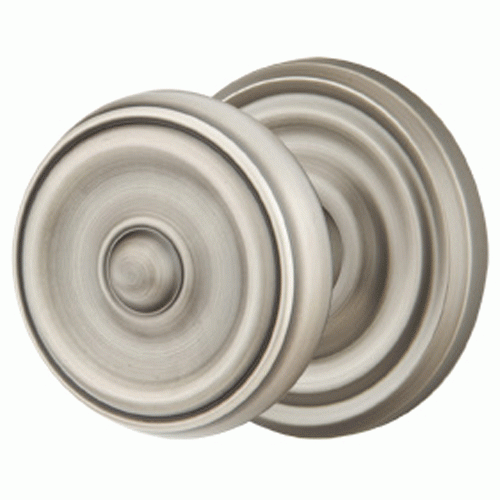 EMTEK Solid Brass Waverly Door Knob Set With Regular Rosette