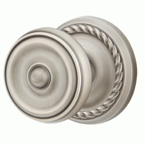 EMTEK Emtek Solid Brass Waverly Door Knob Set With Rope Rosette