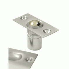 DELTANA 2 1/8 Inch Deltana Solid Brass Ball Catch (Brushed Nickel Finish)