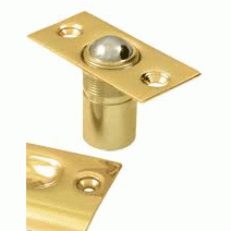 DELTANA 2 1/8 Inch Deltana Solid Brass Ball Catch (PVD Lifetime Polished Brass Finish)