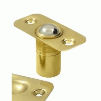 DELTANA 2 1/8 Inch Deltana Solid Brass Round Corners Ball Catch (Polished Brass Finish)