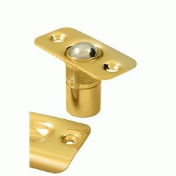 DELTANA 2 1/8 Inch Deltana Solid Brass Round Corners Ball Catch (PVD Lifetime Polished Brass Finish)