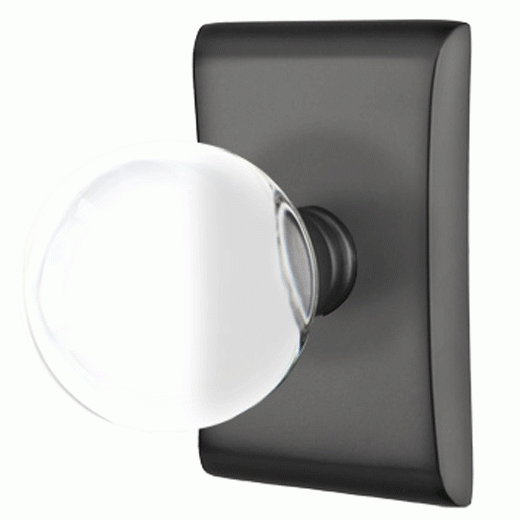 EMTEK Crystal Bristol Door Knob Set With Neos Rosette (Several Finishes)