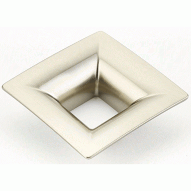 SCHAUB 2 3/4 Inch (1 1/4 Inch c-c) Finestrino Flared Square Pull (Brushed Nickel Finish)