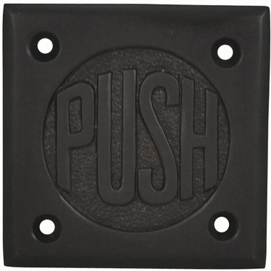 COPPER MOUNTAIN HARDWARE 2 3/4 Inch Brass Classic American "PUSH" Plate (Oil Rubbed Bronze)