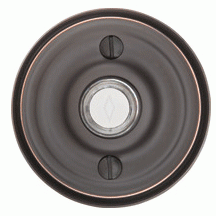 EMTEK 2 3/4 Inch Solid Brass Doorbell Button with Regular Rosette