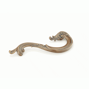 SCHAUB 2 3/8 Inch (5 Inch c-c) Symphony French Court Right Hand Pull (Monticello Brass Finish)