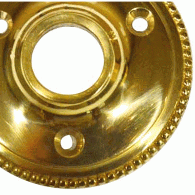 Copper Mountain Hardware 2 3/8 Inch Small Traditional Round Rosette (Polished Brass Finish)