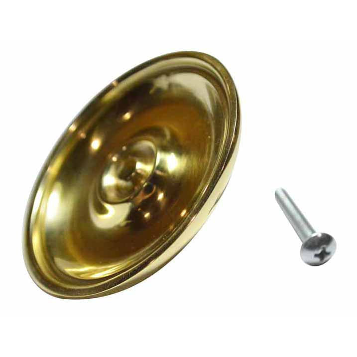 COPPER MOUNTAIN HARDWARE 2 5/8 Inch Modern Brass Cabinet Knob (Polished Brass Finish)