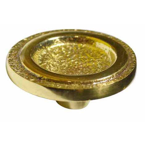 COPPER MOUNTAIN HARDWARE 2 Inch Hammered Modern Ring Pull (Polished Brass Finish)