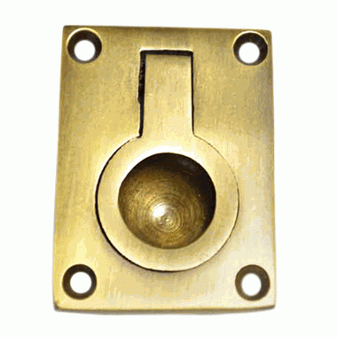 COPPER MOUNTAIN HARDWARE 2 Inch Modern Illusion Ring Pull (Antique Brass Finish)