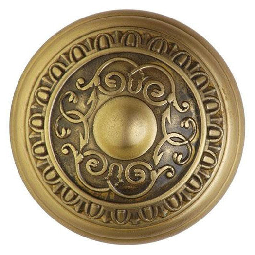 COPPER MOUNTAIN HARDWARE Traditional Egg and Dart Spare Door Knob Set (Antique Brass)