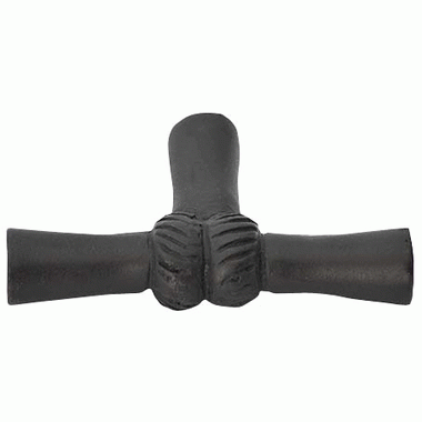 COPPER MOUNTAIN HARDWARE 2 Inch Solid Brass Japanese Bamboo Style Knob Oil Rubbed Bronze Finish