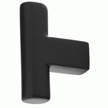 EMTEK 2 Inch Solid Brass Trail Knob (Flat Black Finish)