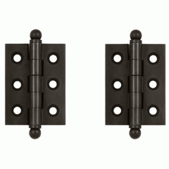 DELTANA 2 Inch x 1 1/2 Inch Solid Brass Cabinet Hinges (Oil Rubbed Bronze)