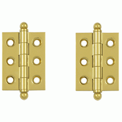 DELTANA 2 Inch x 1 1/2 Inch Solid Brass Cabinet Hinges (PVD Finish)