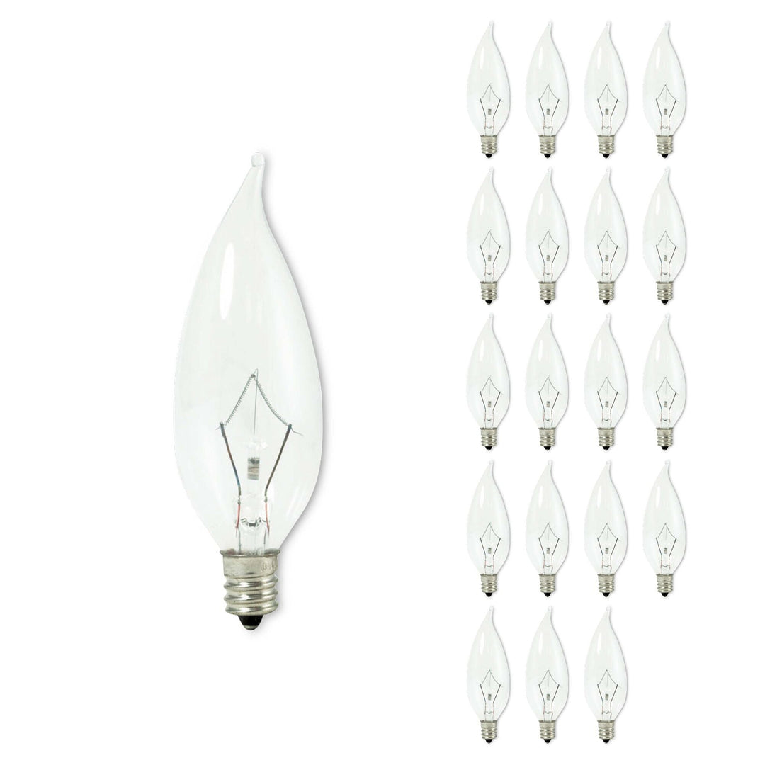 Bulbrite 25W CA10 KRYPTON FLAME CLEAR E12 120V-20PK