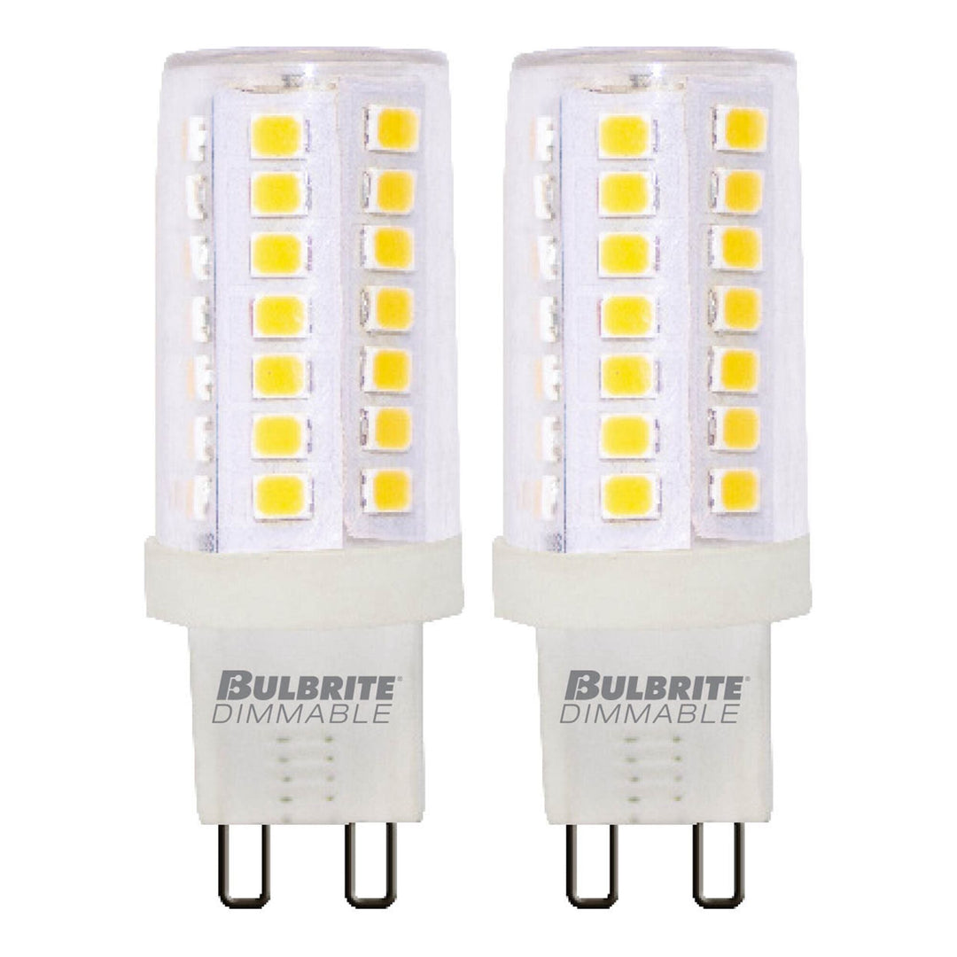 Bulbrite 5W LED G9 CLEAR 3000K DIMMABLE 120V-2PK