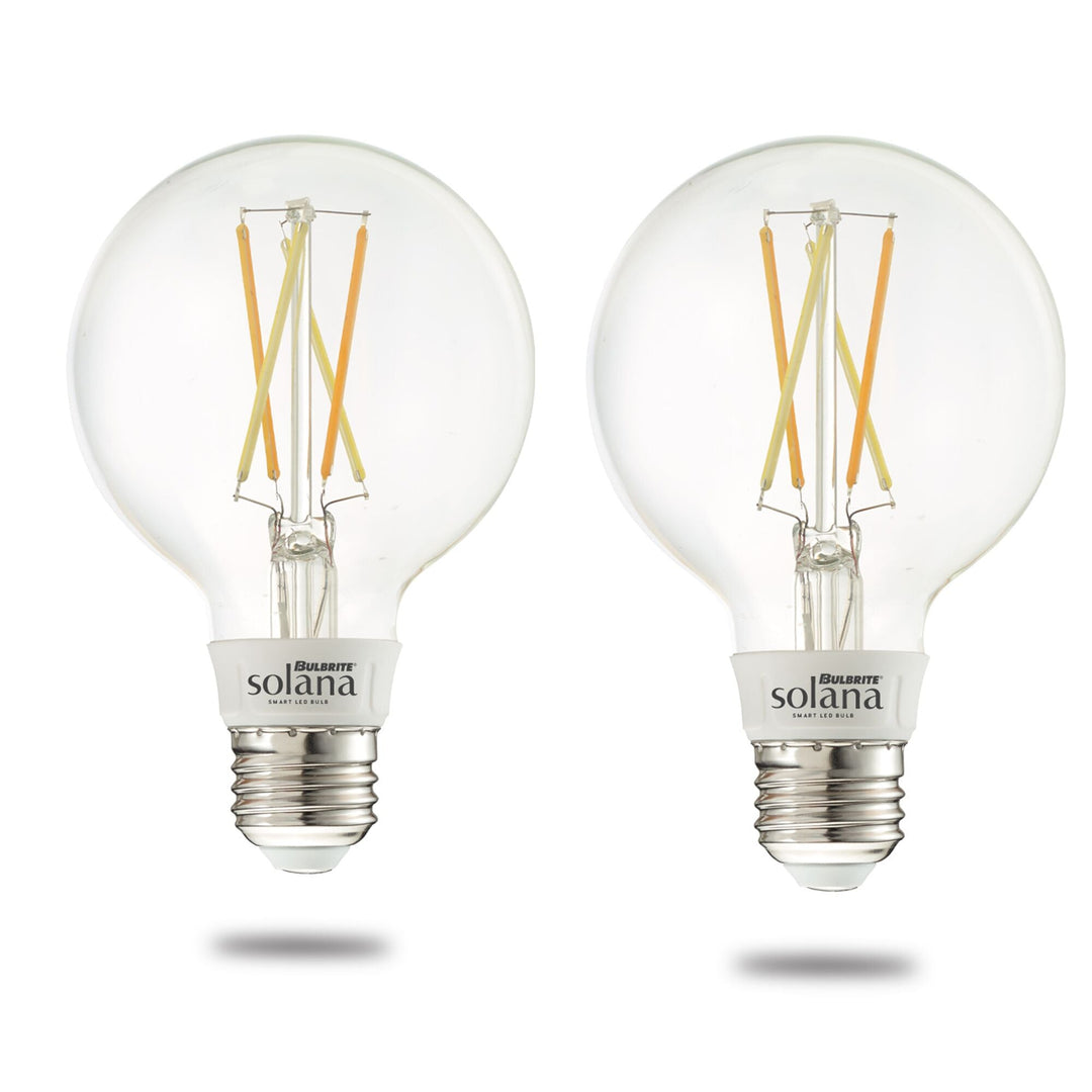 Bulbrite SMART LED WIFI BULB 5.5W G25 WHITE LIGHT CLEAR 60W EQUIVALENT 2PK