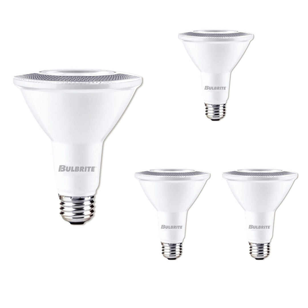 Bulbrite 10W LED PAR30 LONG NECK 3000K 80CRI BASICS FLOOD WET DIMMABLE-4PK