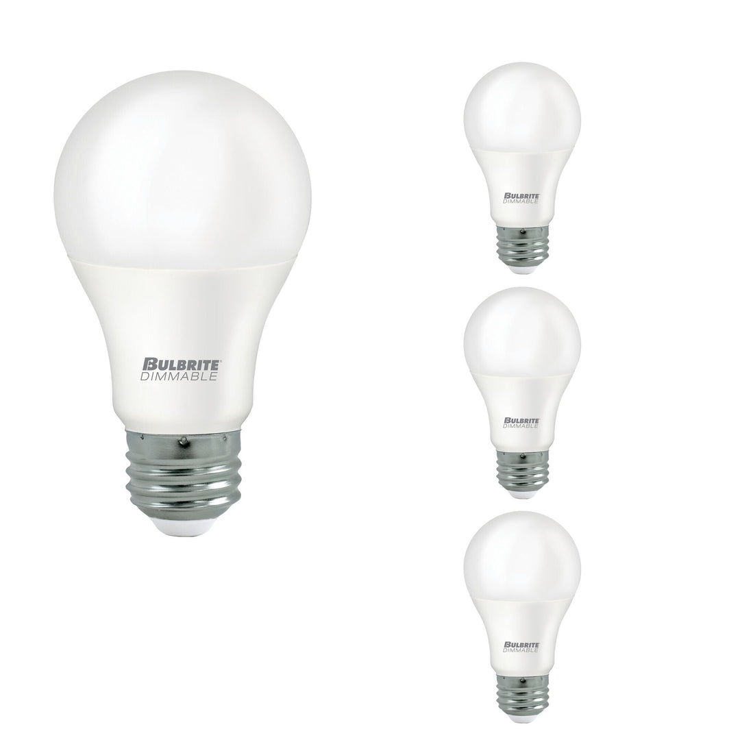 Bulbrite 9W LED A19 60W EQUIV PREMIUM DIMMABLE 2700K E26 120V-4PK