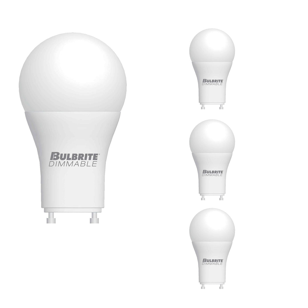 Bulbrite 9W LED A19 60W EQUIV PREMIUM DIMMABLE 2700K GU24 120V-4PK