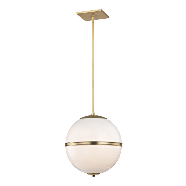 Brian Patrick Flynn Truax 4 Light Aged Brass Pendant Crystorama