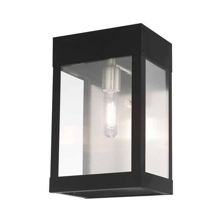 1 Light Black Outdoor Wall Lantern Livex