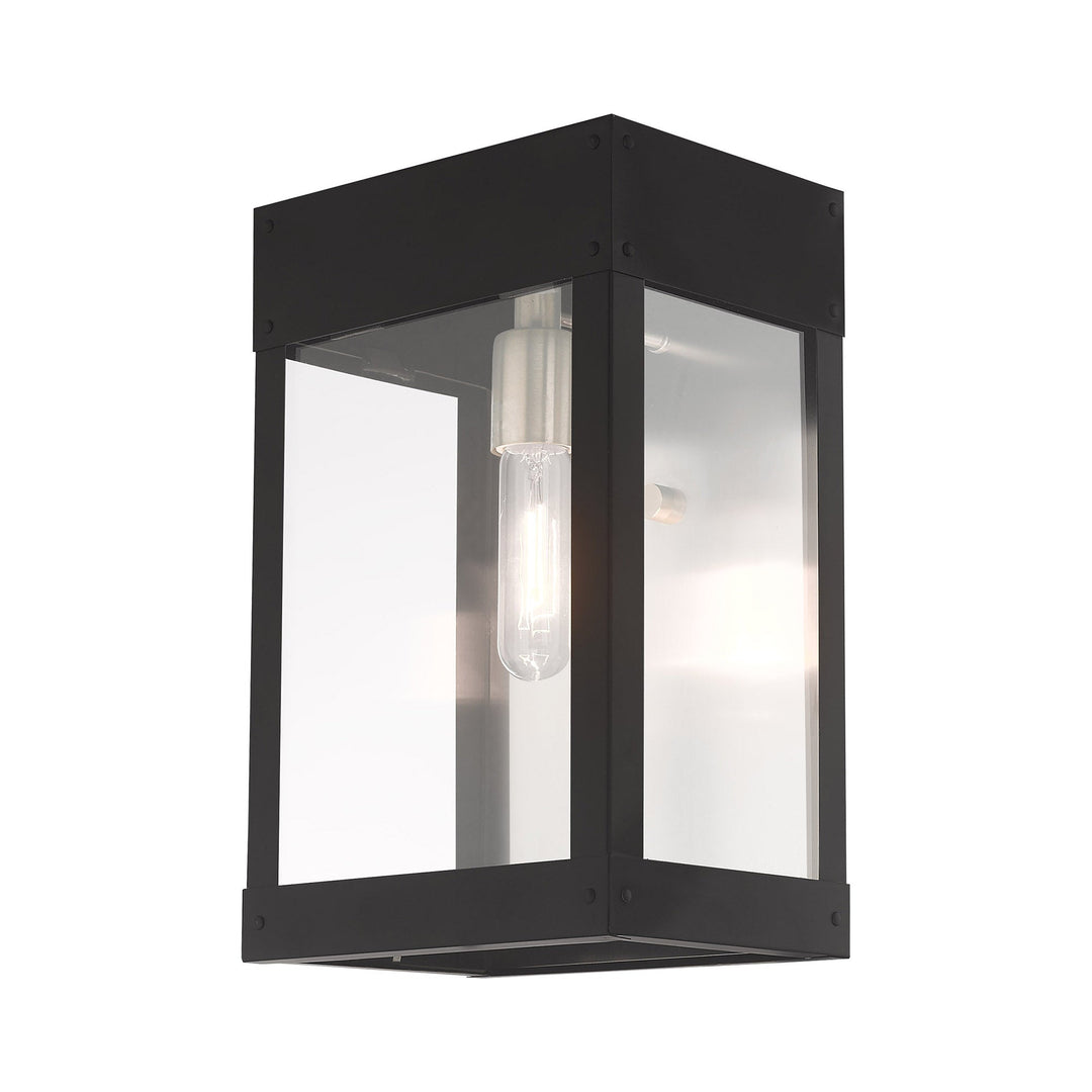 1 Light Black Outdoor Wall Lantern Livex