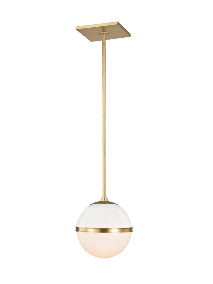 Brian Patrick Flynn Truax 1 Light Aged Brass Mini Pendant Crystorama