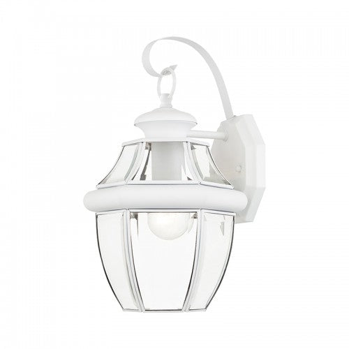 1 Light White Outdoor Wall Lantern Livex