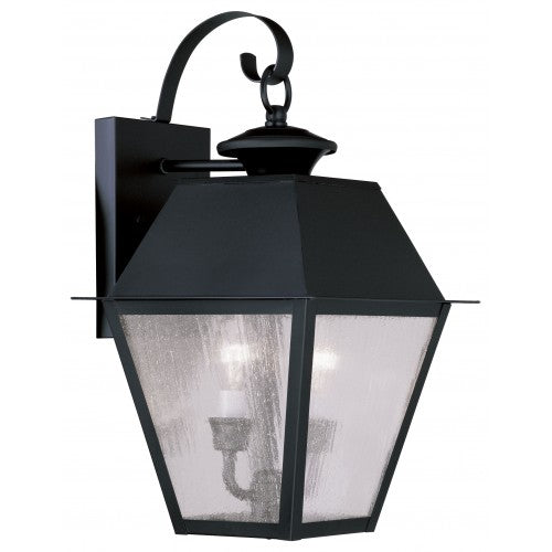 2 Light Black Outdoor Wall Lantern Livex