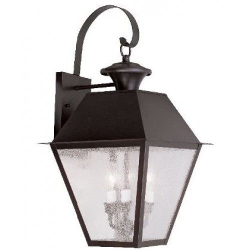 3 Light Bronze Outdoor Wall Lantern Livex