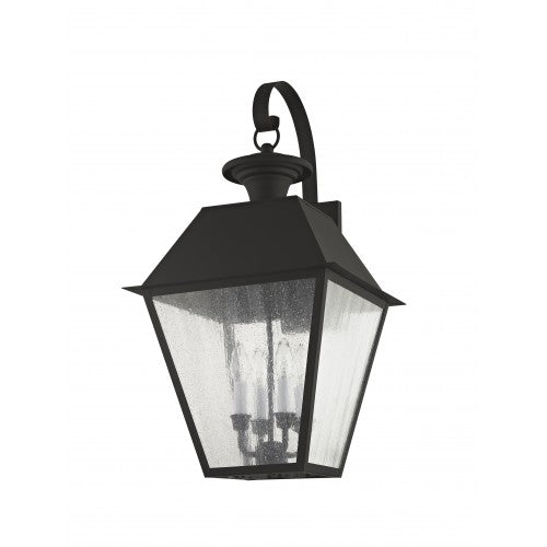 4 Light Black Outdoor Wall Lantern Livex