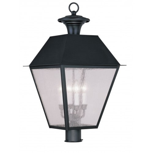 4 Light Black Outdoor Post Top Lantern Livex