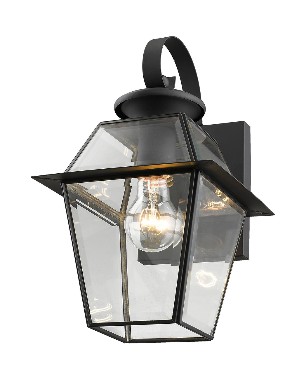 1 Light Black Outdoor Wall Lantern Livex