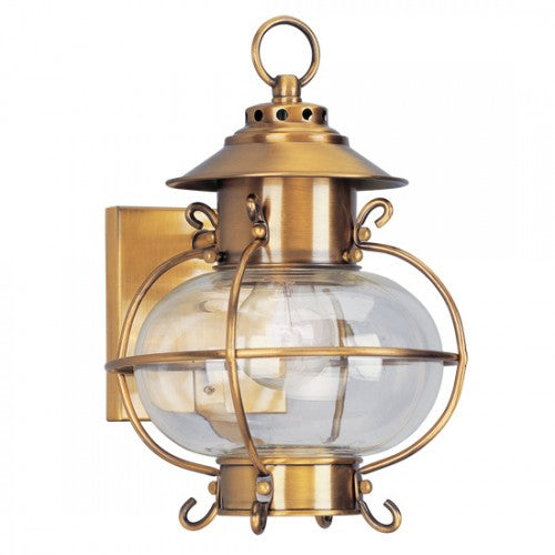 1 Light Flemish Brass Outdoor Wall Lantern Livex