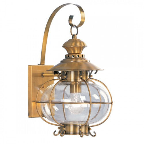 1 Light Flemish Brass Outdoor Wall Lantern Livex