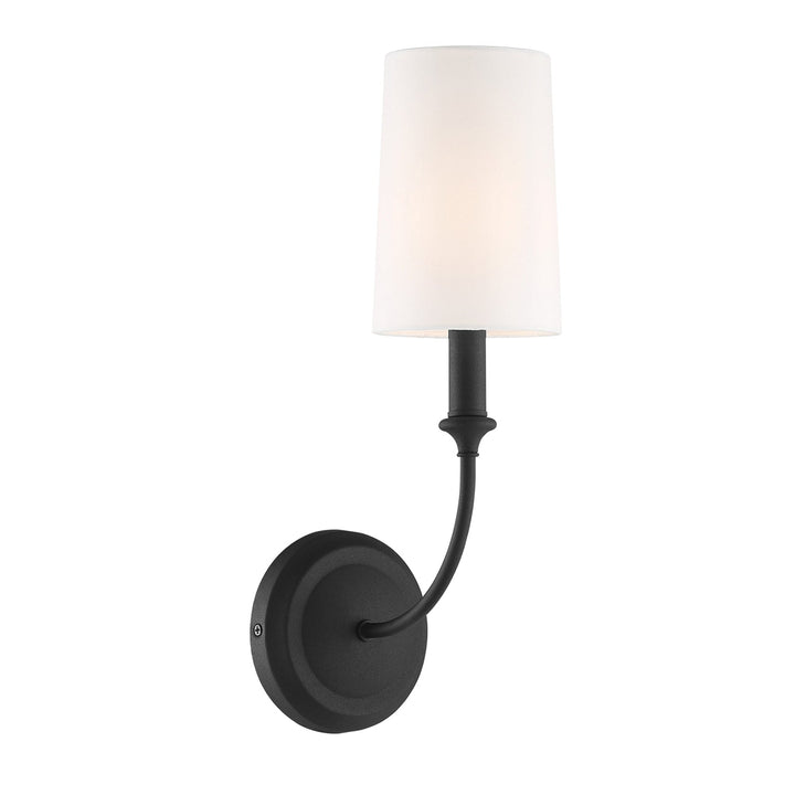 Libby Langdon Sylvan 1 Light Black Forged Sconce Crystorama