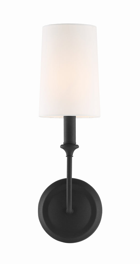 Libby Langdon Sylvan 1 Light Black Forged Sconce Crystorama