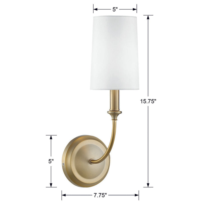 Libby Langdon Sylvan 1 Light Vibrant Gold Sconce Crystorama