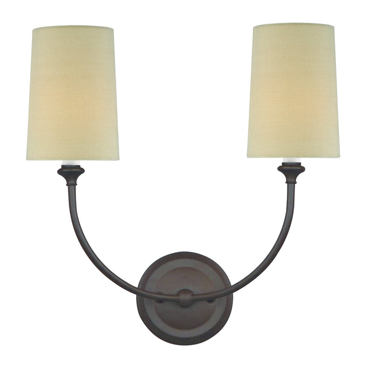 Libby Langdon Sylvan 2 Light Dark Bronze Sconce Crystorama