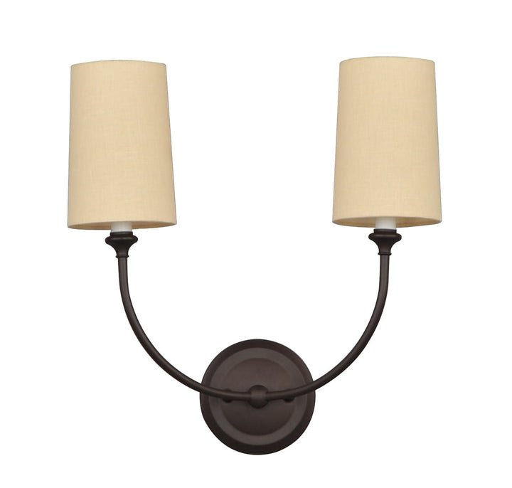 Libby Langdon Sylvan 2 Light Dark Bronze Sconce Crystorama