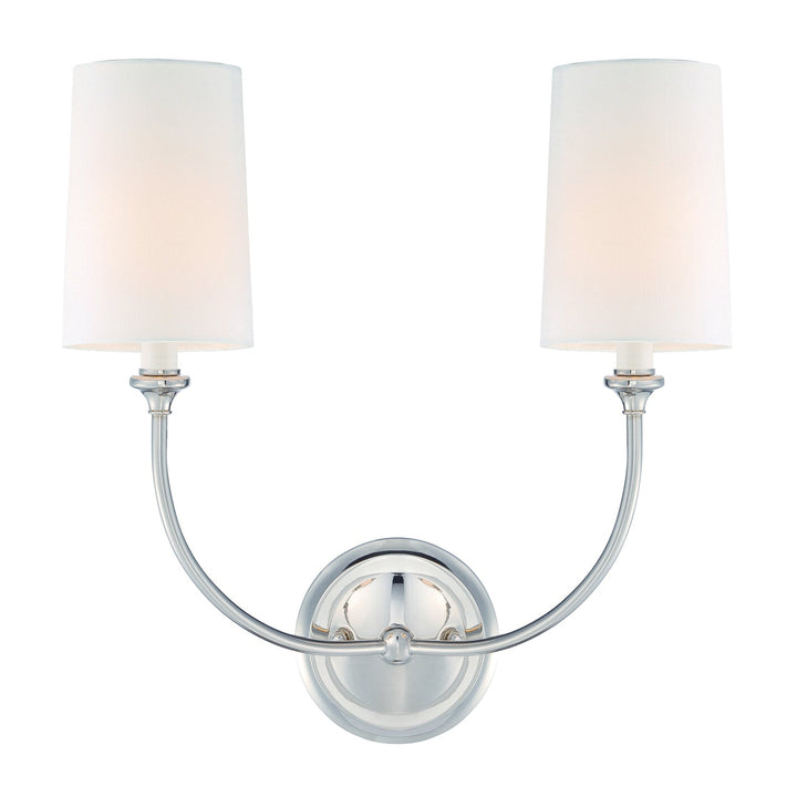 Libby Langdon Sylvan 2 Light Polished Nickel Sconce Crystorama