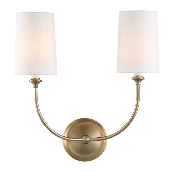 Libby Langdon Sylvan 2 Light Vibrant Gold Sconce Crystorama