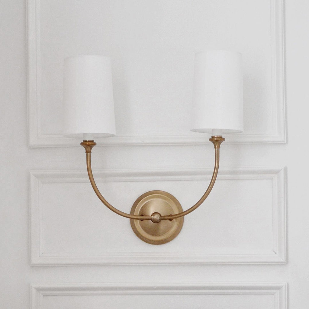 Libby Langdon Sylvan 2 Light Vibrant Gold Sconce Crystorama