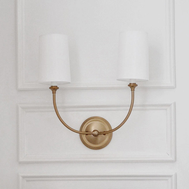 Libby Langdon Sylvan 2 Light Vibrant Gold Sconce Crystorama